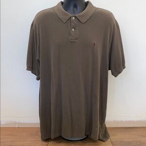 Vintage Ralph Lauren Mesh Dark Brown Polo Shirt